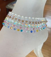 Swarovski Crystal Anklet/Bracelet, Swarovski Crystal Bracelets in  Sterling Silver, Crystal Bracelet, Crystal Anklets, Bridal Bracelet