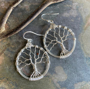 Sterling Silver Tree of Life Earrings, Leafless Tree Earrings,Wire Wrapped Tree of Life Earrings, ,Tree of Life Jewelry, Silver Earrings