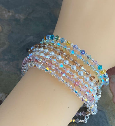 Swarovski Crystal Anklet/Bracelet, Swarovski Crystal Bracelets in  Sterling Silver, Crystal Bracelet, Crystal Anklets, Bridal Bracelet