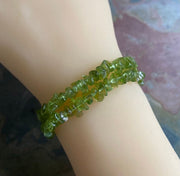 Peridot Bracelet in STERLING SILVER CLASP Green Peridot Chip Bracelet, August Peridot Bracelet,August Birthstone Bracelet, Peridot Bracelet,