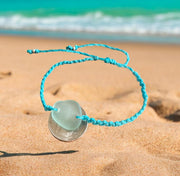 Handmade Macrame Sea Glass Bracelet, Adjustable Sea Glass Macrame Bracelets,Seafoam Bracelet, Nautical Sea Glass Bracelet,Surfer's Bracelet,