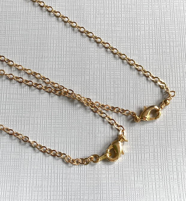 SOLDERED/CLOSED Light Gold finished Chain, Gold plated Cable Necklace Chain, Choose the Length and Style, Chain for the Pendant Necklace.