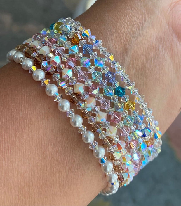 Swarovski Crystal Anklet/Bracelet, Swarovski Crystal Bracelets in  Sterling Silver, Crystal Bracelet, Crystal Anklets, Bridal Bracelet