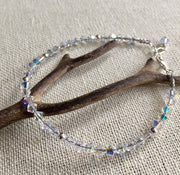 Crystal Anklet/Bracelet,Wedding/Bridal Crystal Anklet /Bracelet in Sterling Silver, Swarovski Crystal Bracelet,