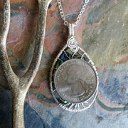 Serling silver Abalone Tree of Life Necklace,Wire Wrapped Abalone Tree of Life Necklace, Tree of Life Jewelry