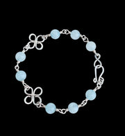 Clover Bracelet in Sterling Silver, St Patrick's Bracelet, Wire Wrapped Celtic Clover Bracelet, Gifts for Her, Lucky Clover Bracelet