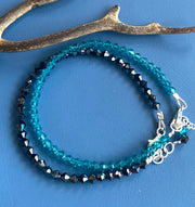 Crystal Bracelets, Swarovski Crystal Anklet/Bracelets in Sterling Silver, April Birthstone, Wedding/Bridesmaid Crystal Bracelets,