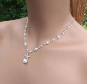 Starfish Charm Pearl Crystal Bracelet,Beach Starfish Necklace & Earrings, Starfish Ocean theme jewelry,Bridal Bracelet, Bridesmaid bracelet