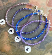 Crystal Bracelets, Swarovski Crystal Anklet/Bracelets in Sterling Silver, April Birthstone, Wedding/Bridesmaid Crystal Bracelets,