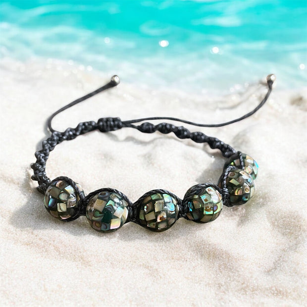Abalone Macrame Bracelet/Anklet,