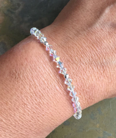 Crystal Anklet/Bracelet,Wedding/Bridal Crystal Anklet /Bracelet in Sterling Silver, Swarovski Crystal Bracelet,