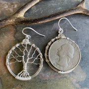 Sterling Silver Tree of Life Earrings, Leafless Tree Earrings,Wire Wrapped Tree of Life Earrings, ,Tree of Life Jewelry, Silver Earrings