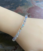 Swarovski 6 mm Crystal Bracelet in Sterling Silver Clasp, April Birthday Bracelet, Wedding/Bridal Crystal Bracelet, Crystal Bracelet,