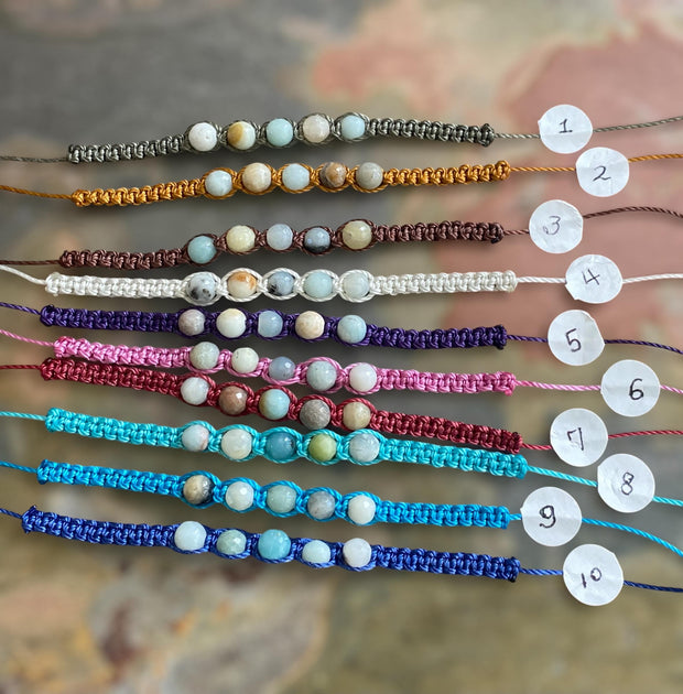 Abalone Macrame Bracelet/Anklet,