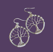 Sterling Silver Tree of Life Earrings, Leafless Tree Earrings,Wire Wrapped Tree of Life Earrings, ,Tree of Life Jewelry, Silver Earrings