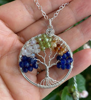 Custom Tree of Life Necklace,Custom Tree of Life sterling silver,Birthstone Tree of Life Necklace,